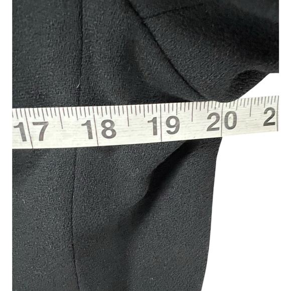 Kasper Vintage Tuxedo Jacket 16 Black Wool Satin Double Breasted Power Blazer - Picture 7 of 15